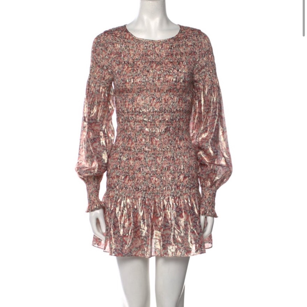 LoveShackFancy Silk A-Line Dress